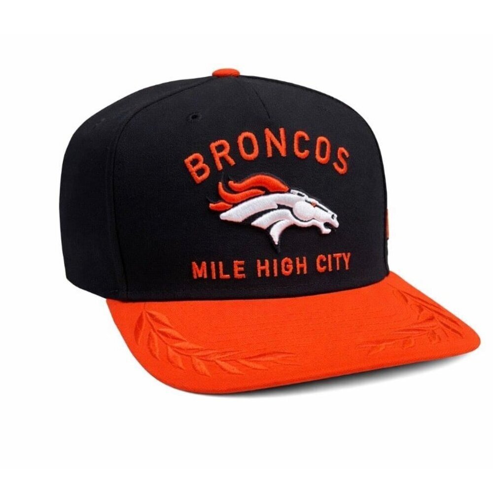 Denver Broncos hat cap Mile High City black/orange embroidered flat bill NEW